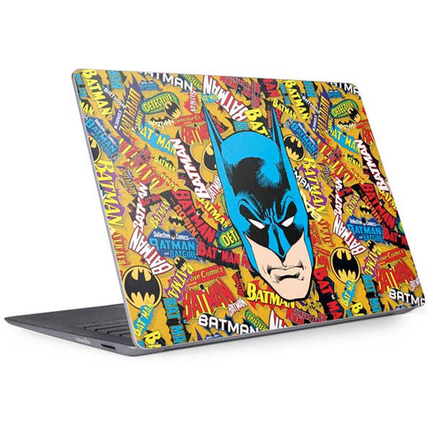 DC Comics Batman Mask Vintage Pattern Surface Laptop 2 Skin